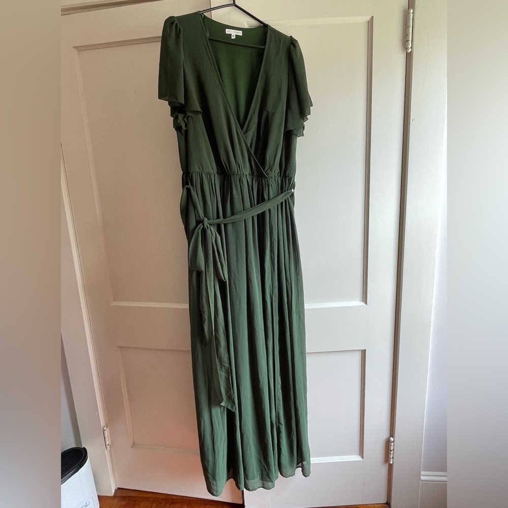 Baltic Born Kristina Maxi Dress in Green, 1X gown perfect for bridal party